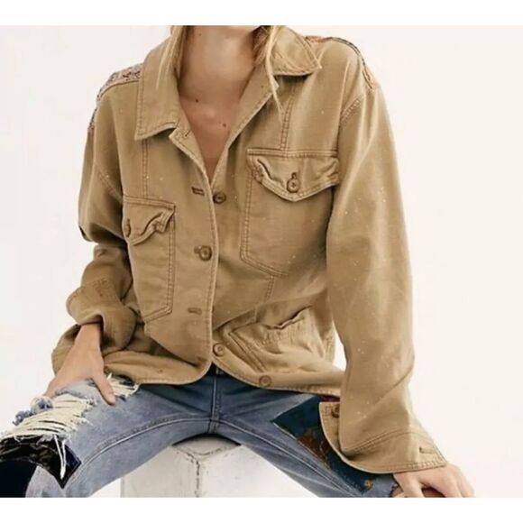 Free People ‘We The Free’ Swept Up Shirt Jacket Medium - Picture 1 of 12